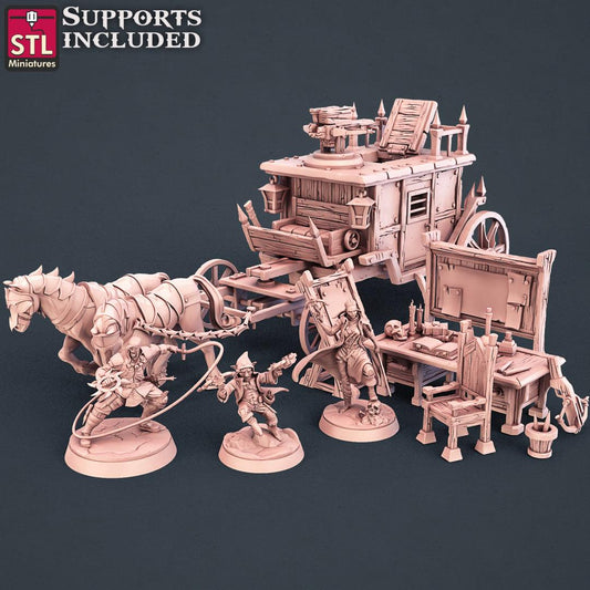 3D Printed STL Miniatures Vampire Hunters Set 28 - 32mm War Gaming D&D - 3D Printing Boss 