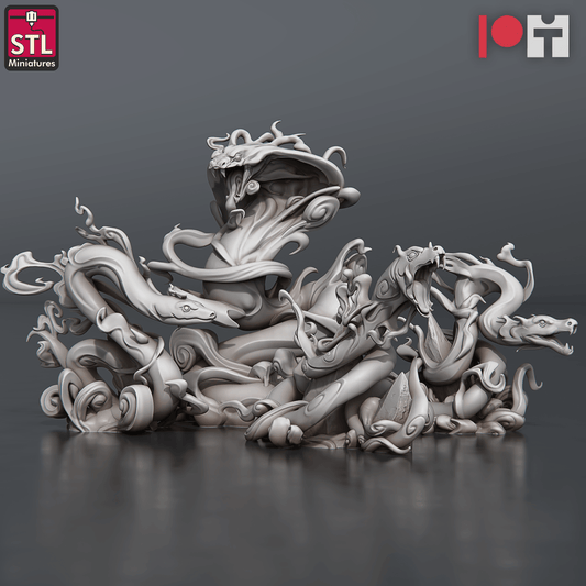 3D Printed STL Miniatures Vapour Snakes 28 - 32mm War Gaming D&D - 3D Printing Boss 
