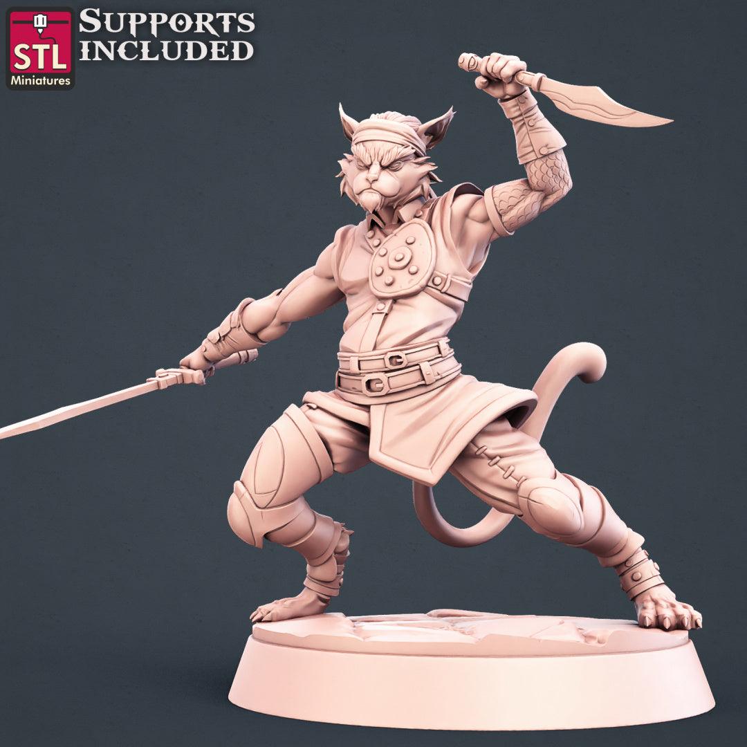 3D Printed STL Miniatures Warriors Set 28 - 32mm War Gaming D&D - 3D Printing Boss 
