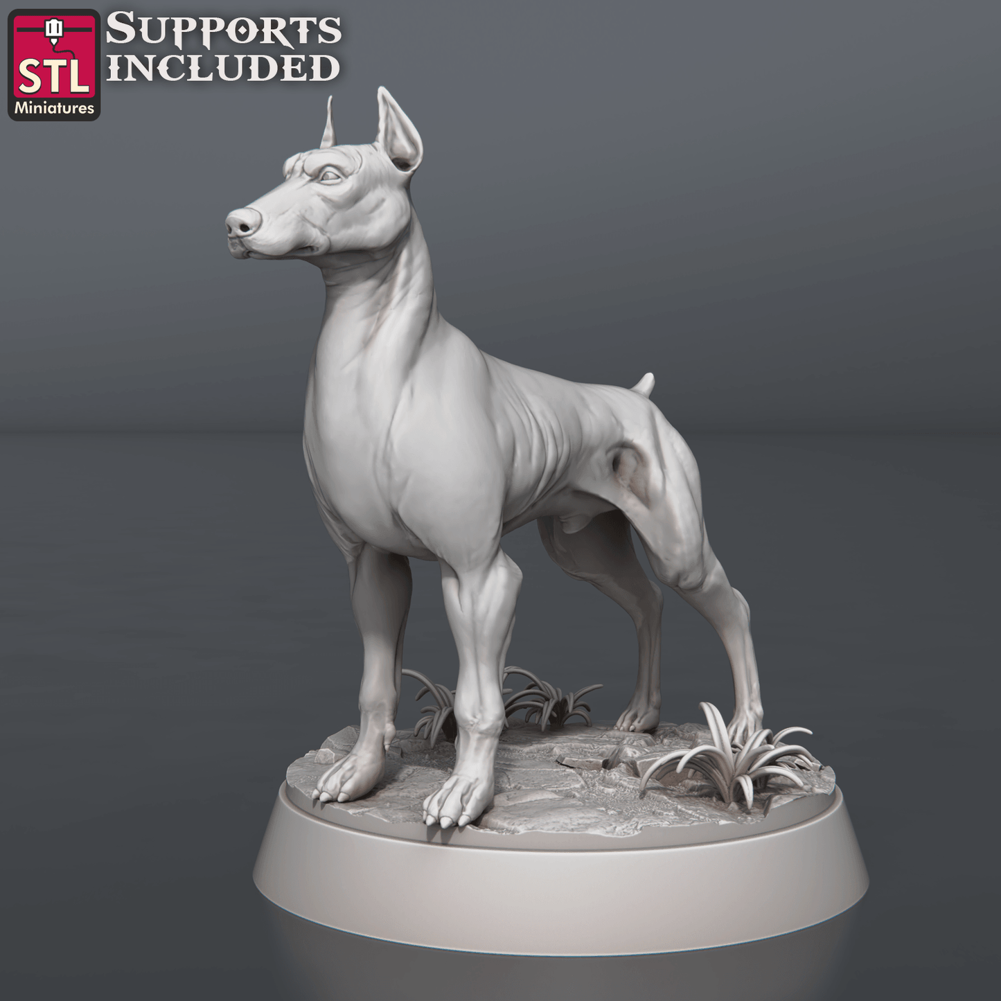 3D Printed STL Miniatures Wild Dogs Set 28 - 32mm War Gaming D&D - 3D Printing Boss 