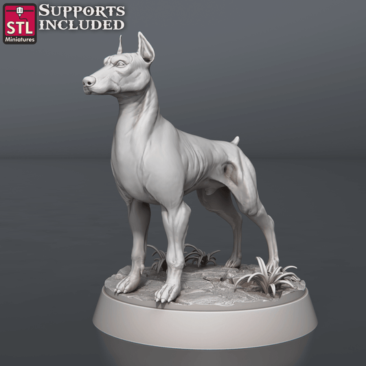 3D Printed STL Miniatures Wild Dogs Set 28 - 32mm War Gaming D&D - 3D Printing Boss 