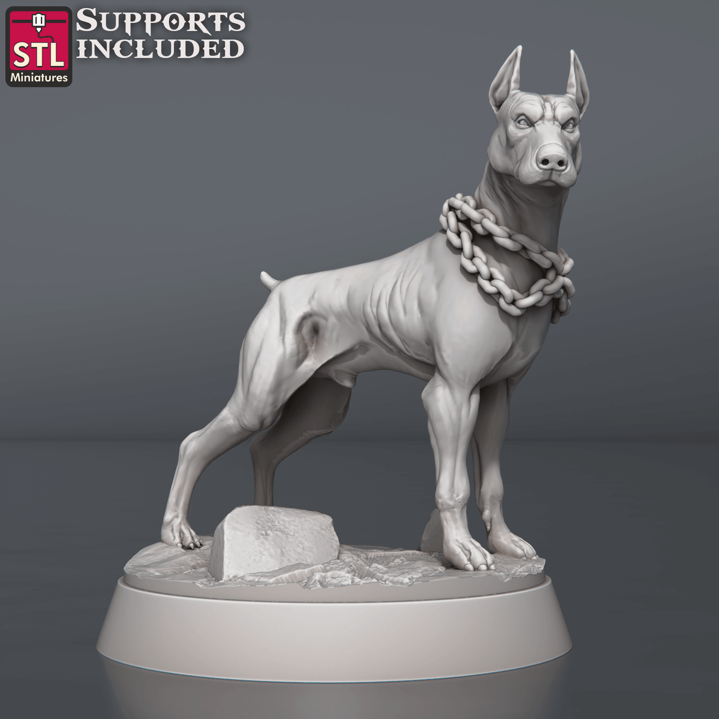 3D Printed STL Miniatures Wild Dogs Set 28 - 32mm War Gaming D&D - 3D Printing Boss 