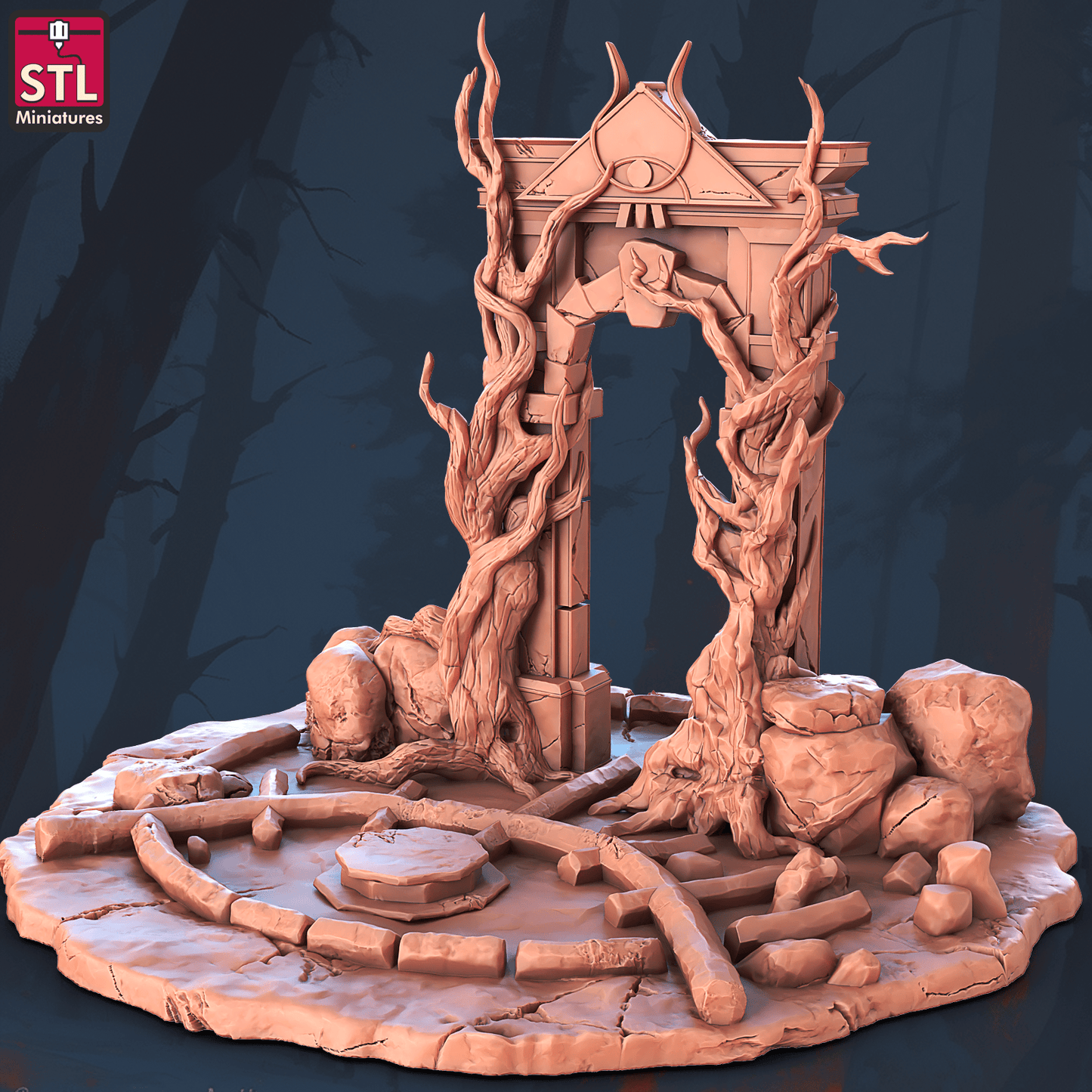 3D Printed STL Miniatures Witches Council Set 28 - 32mm War Gaming D&D - 3D Printing Boss 