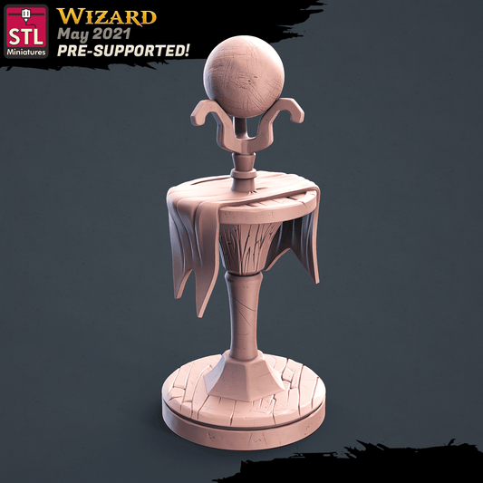 3D Printed STL Miniatures Wizard Set 28 - 32mm War Gaming D&D - 3D Printing Boss 