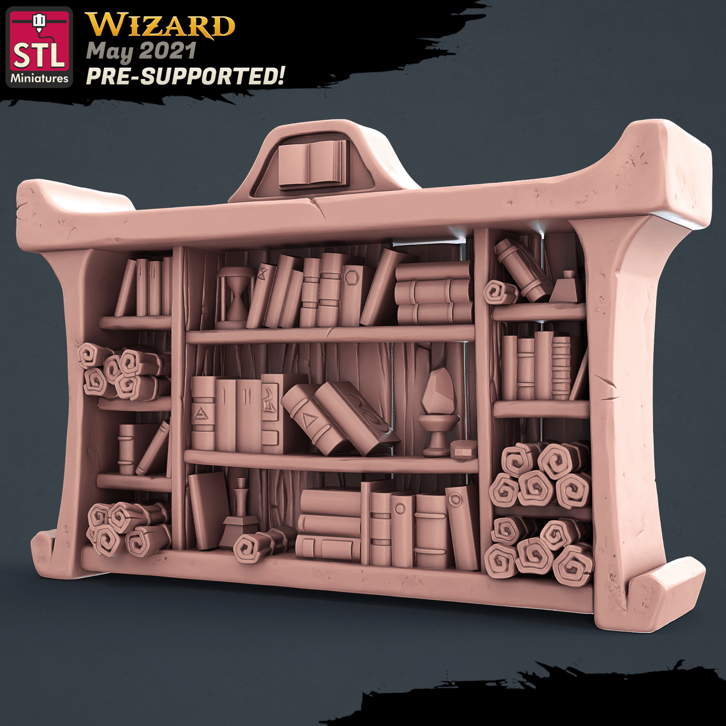 3D Printed STL Miniatures Wizard Set 28 - 32mm War Gaming D&D - 3D Printing Boss 