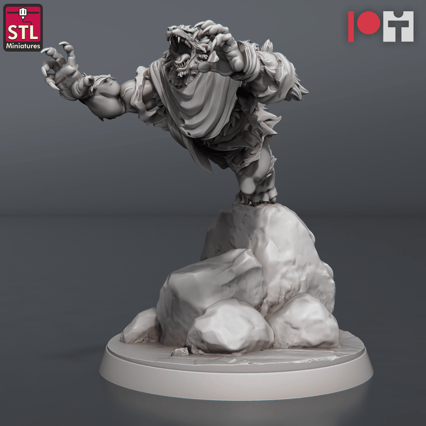 3D Printed STL Miniatures Wolves and Werewolves 28mm - 32mm War Gaming D&D - 3D Printing Boss 