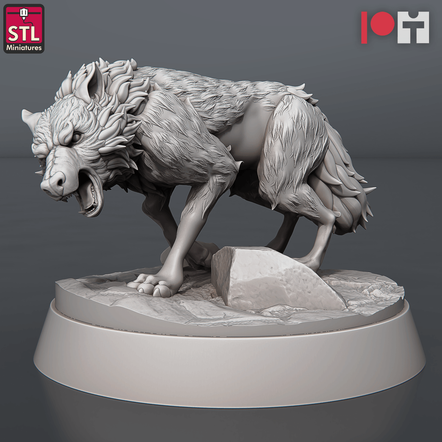 3D Printed STL Miniatures Wolves and Werewolves 28mm - 32mm War Gaming D&D - 3D Printing Boss 