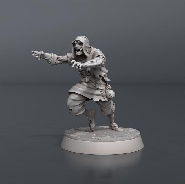 3D Printed STL Miniatures Zombie Set 28 - 32mm War Gaming D&D - 3D Printing Boss 