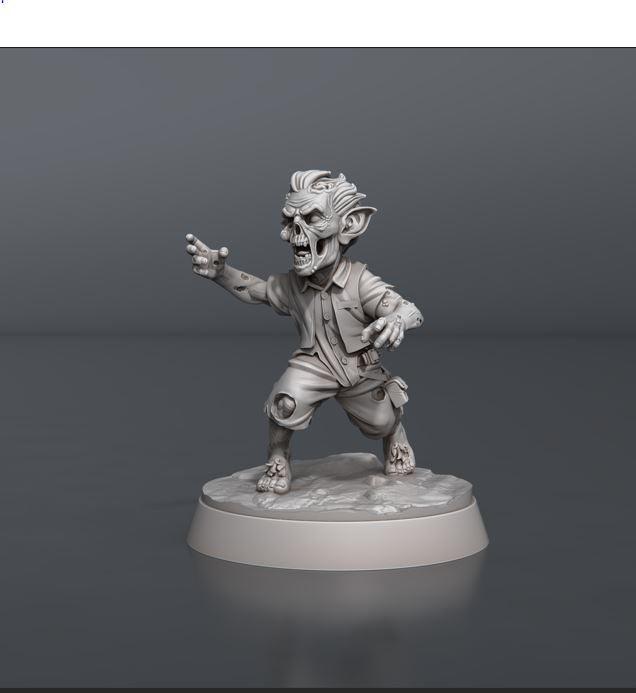 3D Printed STL Miniatures Zombie Set 28 - 32mm War Gaming D&D - 3D Printing Boss 