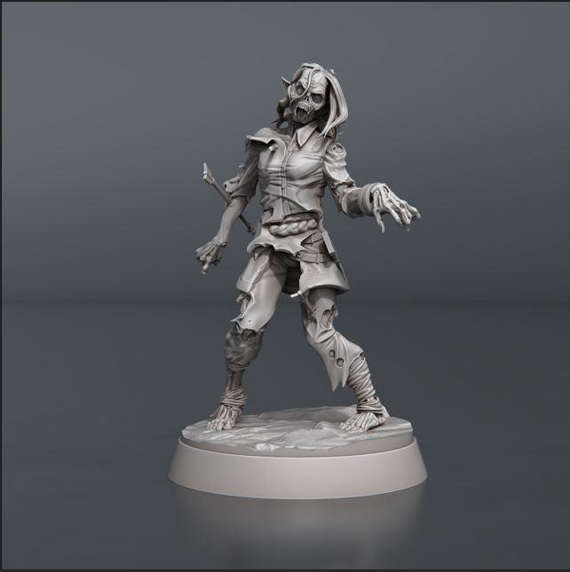 3D Printed STL Miniatures Zombie Set 28 - 32mm War Gaming D&D - 3D Printing Boss 