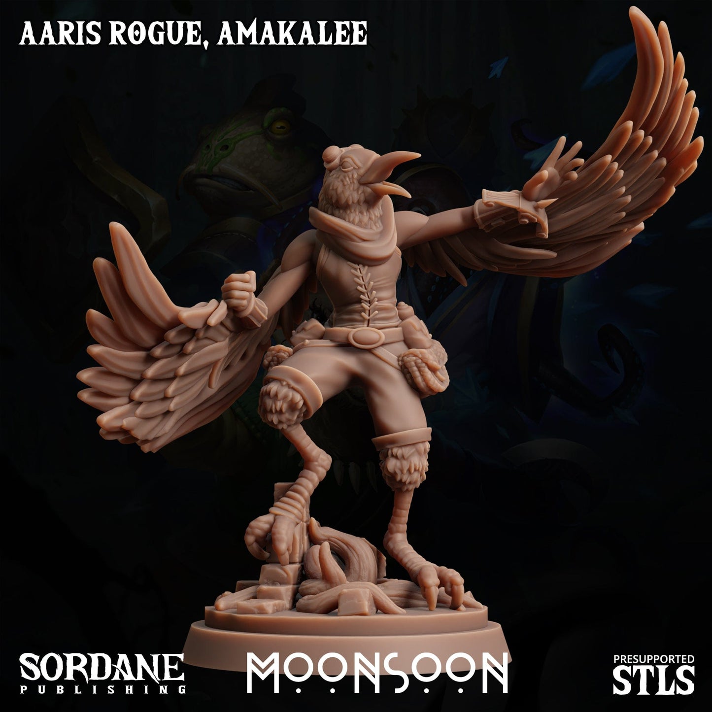 3D Printed Sordane Publishing Aaris Rogue Amakalee Moonsoon 28 32mm D&D - 3D Printing Boss 