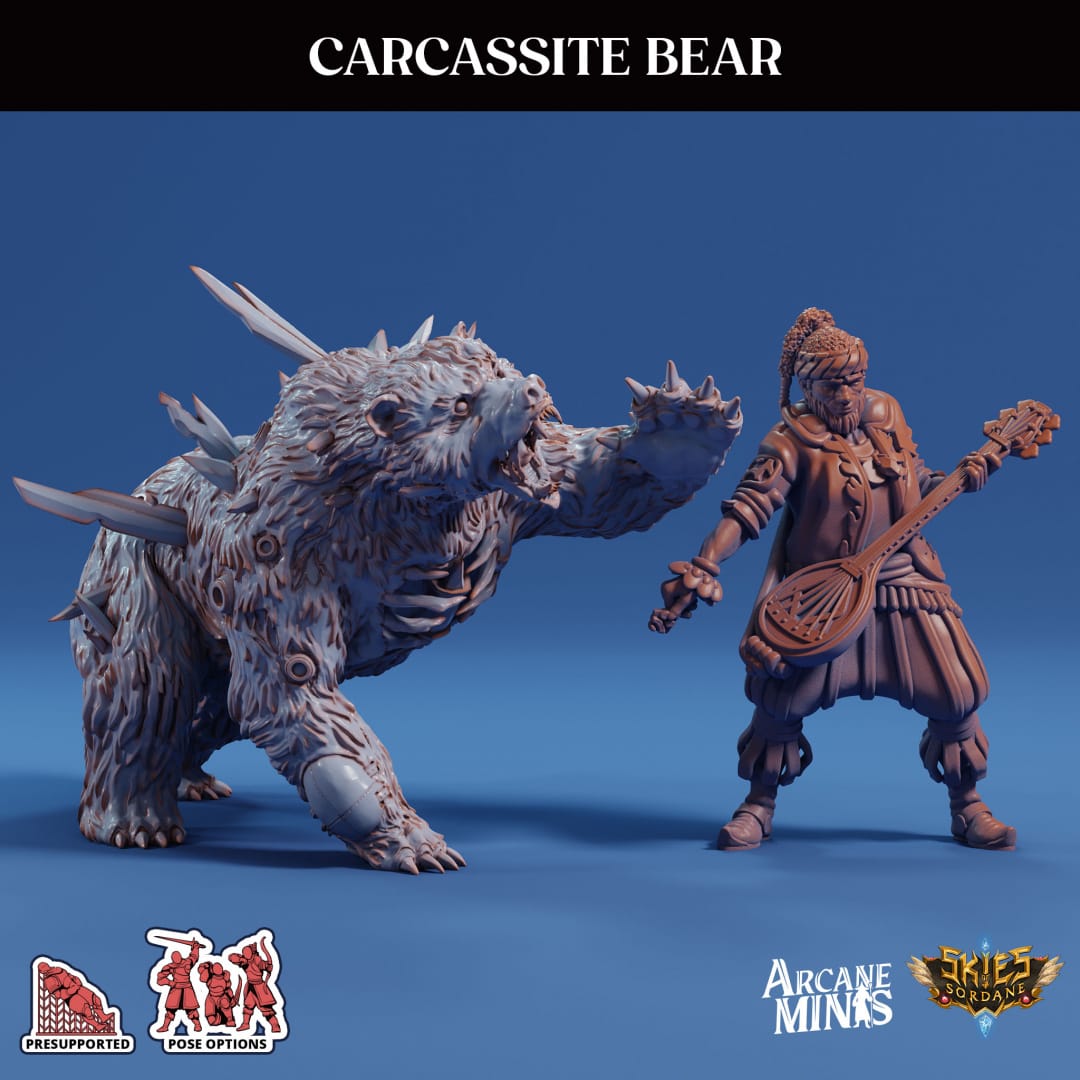 3D Printed Sordane Publishing Arcane Minis Carcassite Beast Bear Cult of Umiera 28 32mm D&D - 3D Printing Boss 