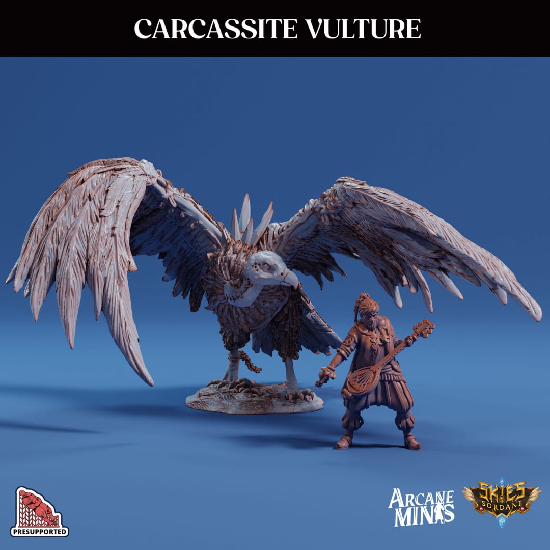 3D Printed Sordane Publishing Arcane Minis Carcassite Vulture Cult of Umiera 28 32mm D&D - 3D Printing Boss 
