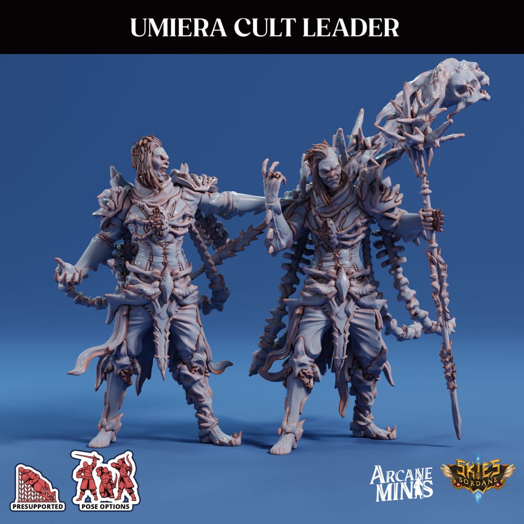 3D Printed Sordane Publishing Arcane Minis Cult Leader Umiera Cult of Umiera 28 32mm D&D - 3D Printing Boss 