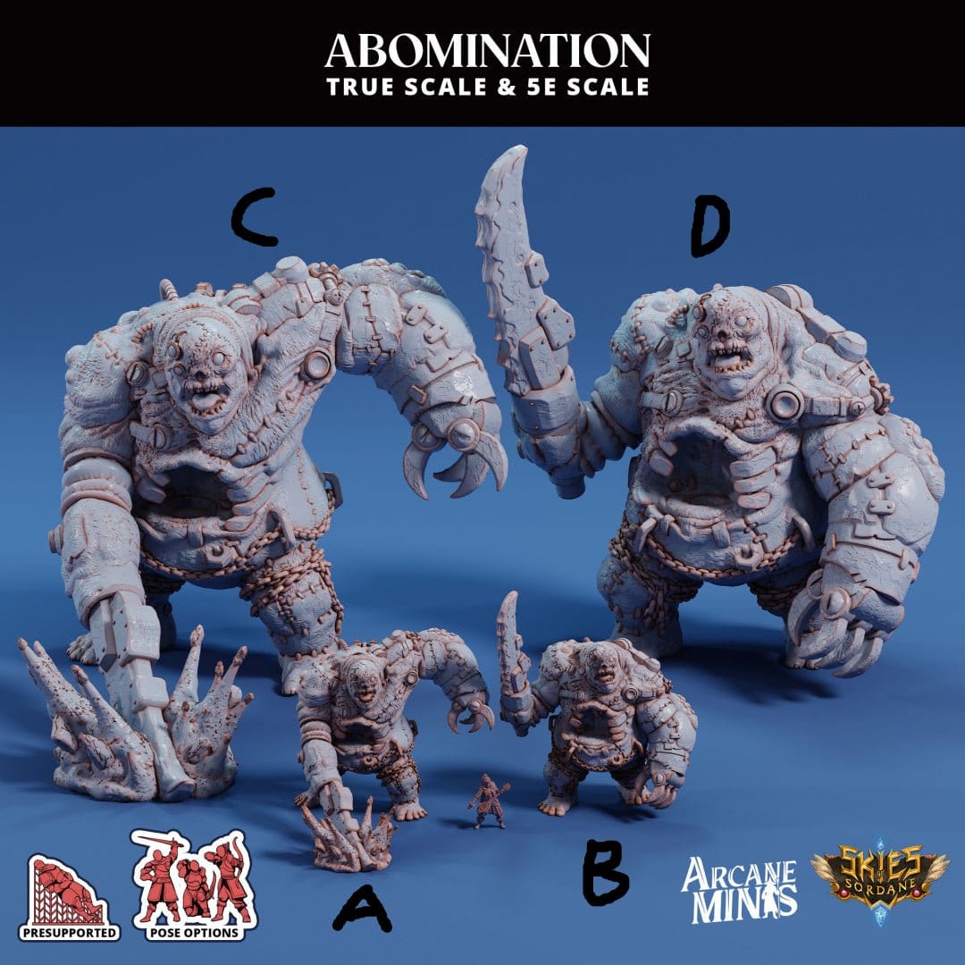 3D Printed Sordane Publishing Arcane Minis Cult of Umiera Abomination 28 32mm D&D - 3D Printing Boss 