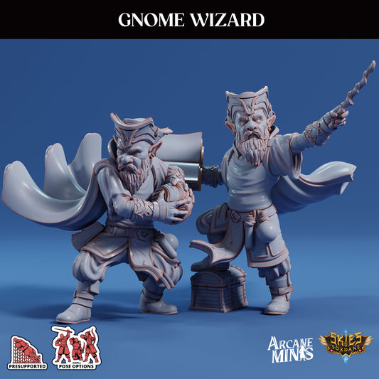3D Printed Sordane Publishing Arcane Minis Gnome Wizard Swindler's Luck Part Two 28 32mm D&D - 3D Printing Boss 
