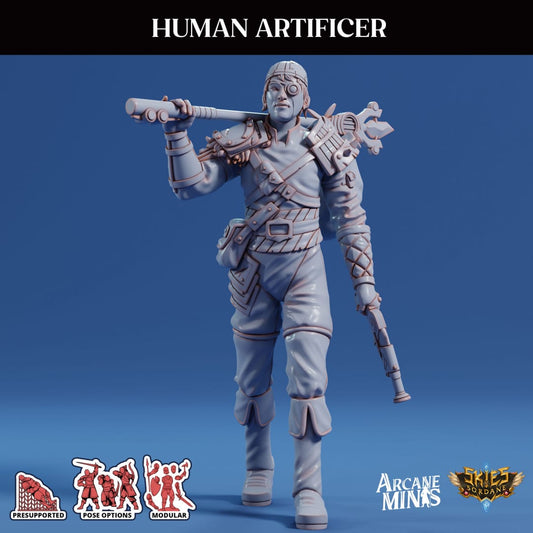 3D Printed Sordane Publishing Arcane Minis Human Artificer Scrapper Pirates Set 28 32mm D&D - 3D Printing Boss 