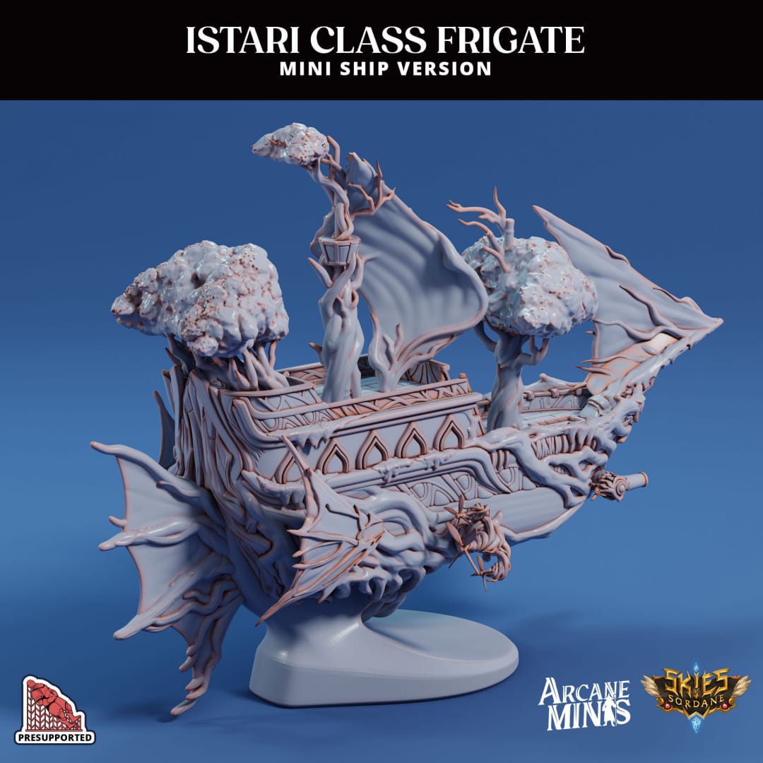 3D Printed Sordane Publishing Arcane Minis Mini Ship - Istari Frigate - 3D Printing Boss 