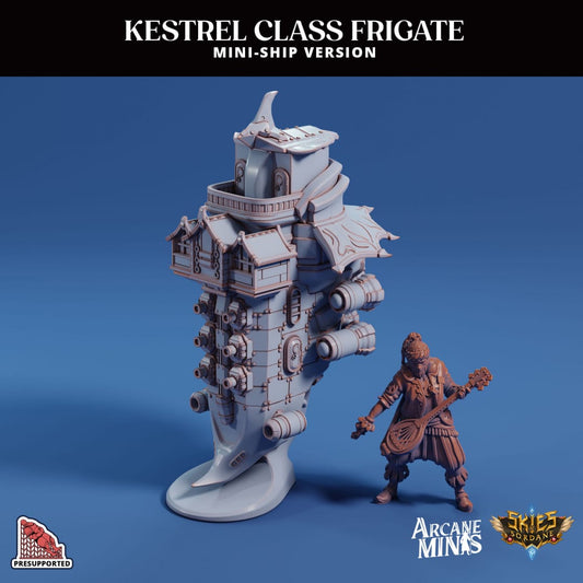 3D Printed Sordane Publishing Arcane Minis Mini Ship - Kestrel Frigate - 3D Printing Boss 