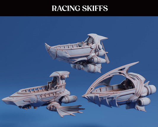 3D Printed Sordane Publishing Arcane Minis Mini Ship - Skiffs Set 28 32mm D&D - 3D Printing Boss 