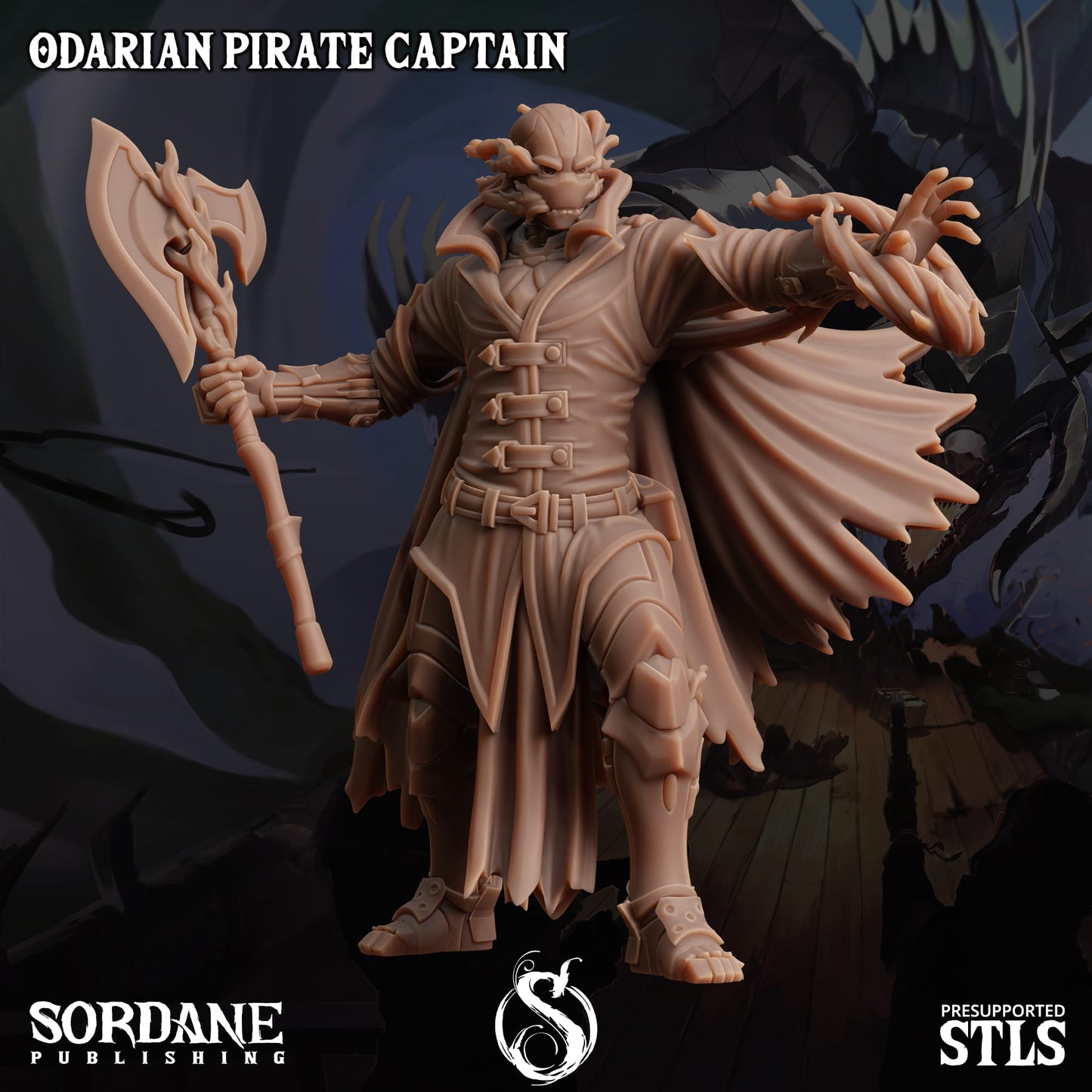 3D Printed Sordane Publishing Arcane Minis Odarian Pirate Captain Swindler's Luck Part Two 28 32mm D&D - 3D Printing Boss 
