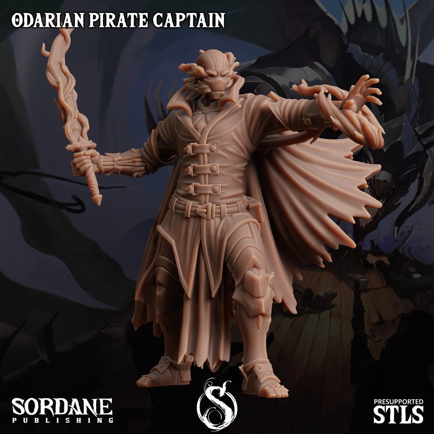 3D Printed Sordane Publishing Arcane Minis Odarian Pirate Captain Swindler's Luck Part Two 28 32mm D&D - 3D Printing Boss 