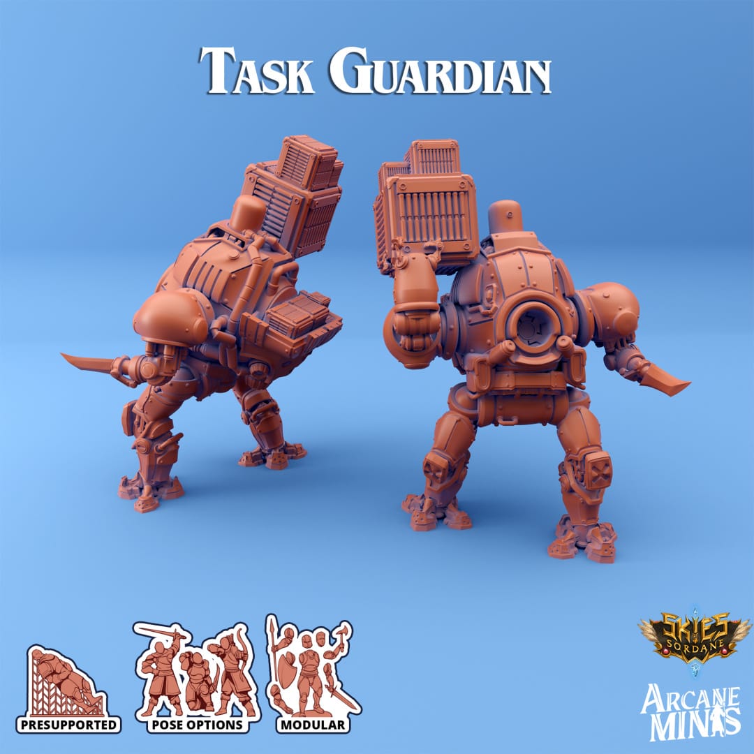 3D Printed Sordane Publishing Arcane Minis Shard Guardian Task Set Shard Guardian Set 28 32mm D&D - 3D Printing Boss 