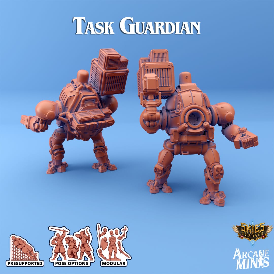 3D Printed Sordane Publishing Arcane Minis Shard Guardian Task Set Shard Guardian Set 28 32mm D&D - 3D Printing Boss 