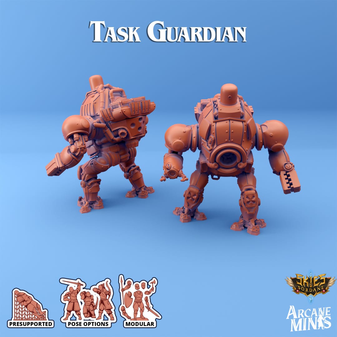 3D Printed Sordane Publishing Arcane Minis Shard Guardian Task Set Shard Guardian Set 28 32mm D&D - 3D Printing Boss 