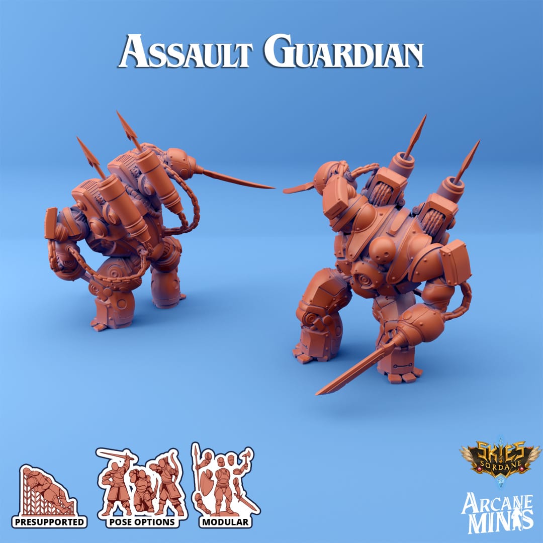 3D Printed Sordane Publishing Arcane Minis Shard Guardians Assault Set Shard Guardian Set 28 32mm D&D - 3D Printing Boss 
