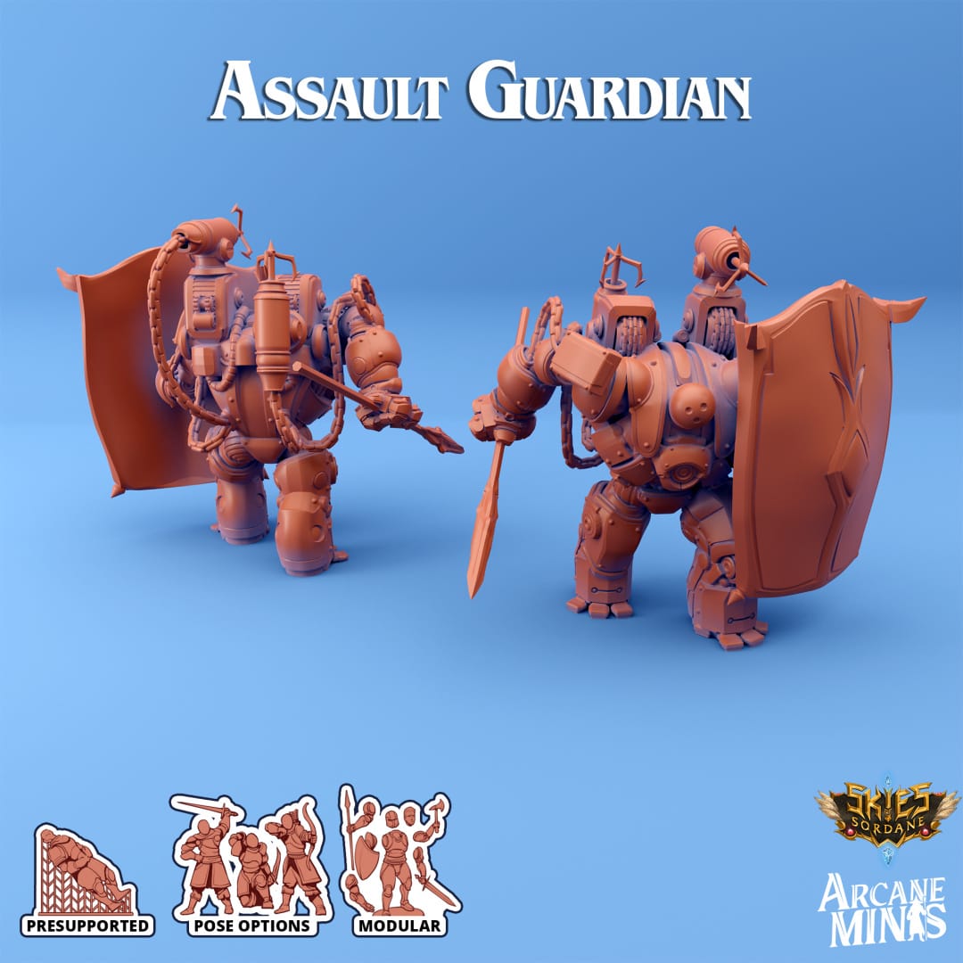 3D Printed Sordane Publishing Arcane Minis Shard Guardians Assault Set Shard Guardian Set 28 32mm D&D - 3D Printing Boss 