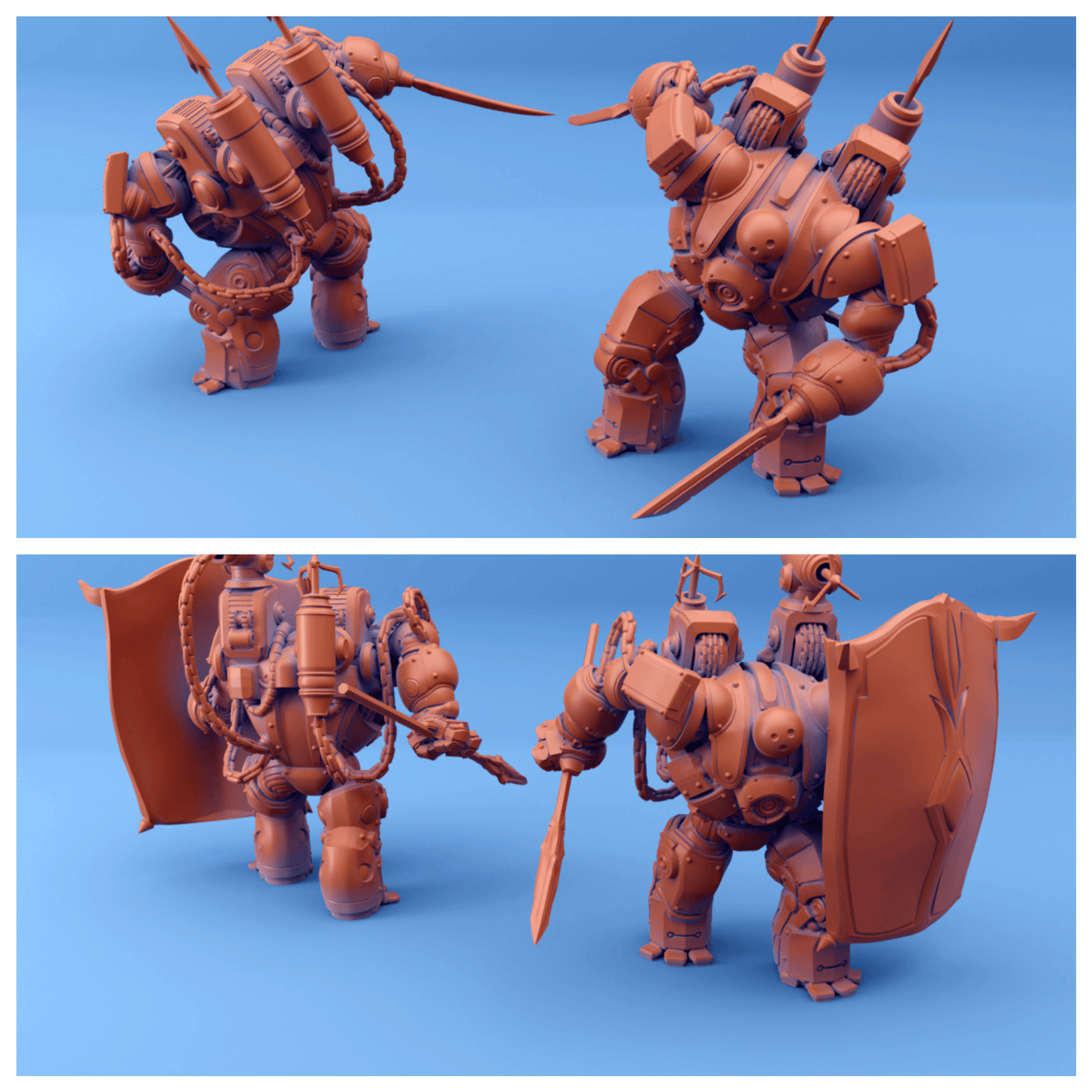 3D Printed Sordane Publishing Arcane Minis Shard Guardians Assault Set Shard Guardian Set 28 32mm D&D - 3D Printing Boss 