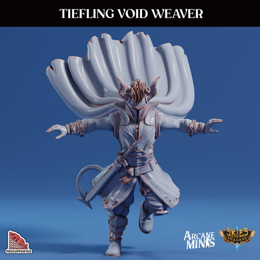 3D Printed Sordane Publishing Arcane Minis Tiefling Void Weaver Swindler's Luck Part Two 28 32mm D&D - 3D Printing Boss 
