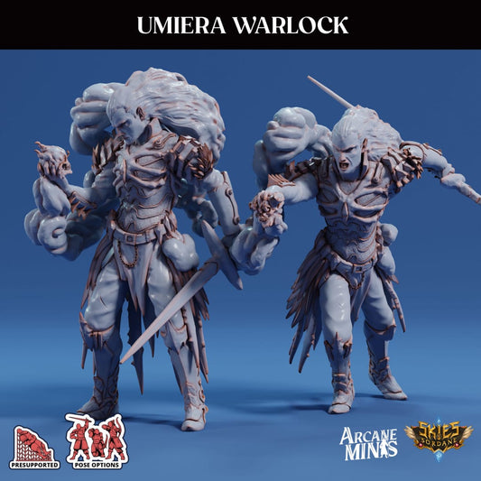3D Printed Sordane Publishing Arcane Minis Umiera Male Warlock Cult of Umiera28 32mm D&D - 3D Printing Boss 