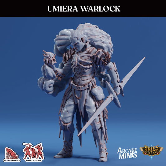 3D Printed Sordane Publishing Arcane Minis Umiera Male Warlock Cult of Umiera28 32mm D&D - 3D Printing Boss 