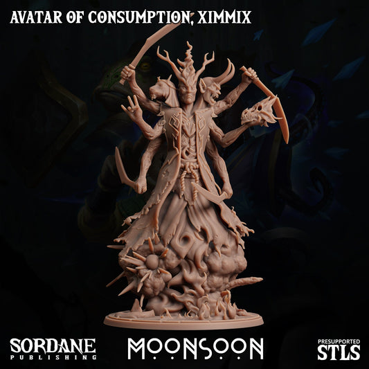 3D Printed Sordane Publishing Avatar of Consumption Ximmix Moonsoon 28 32mm D&D - 3D Printing Boss 