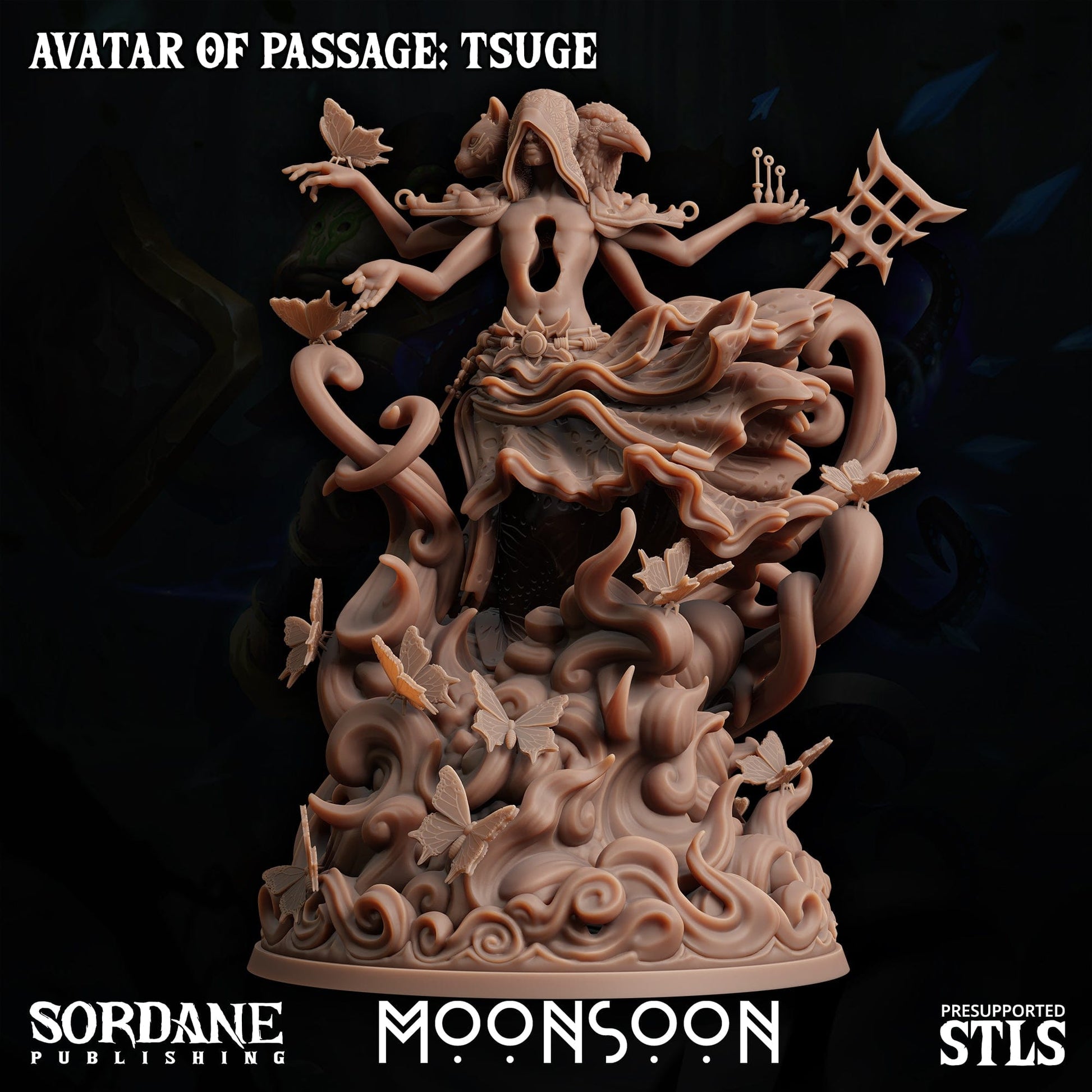 3D Printed Sordane Publishing Avatar of Passage Tsuge Moonsoon 28 32mm D&D - 3D Printing Boss 