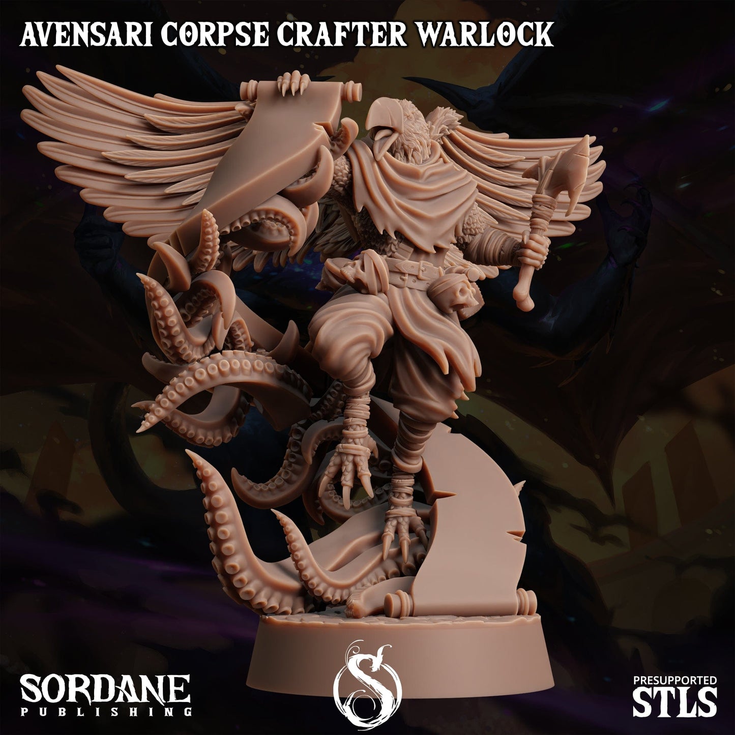 3D Printed Sordane Publishing Avensari Corpse Crafter Warlock Monster Mayhem II 28 32mm D&D - 3D Printing Boss 