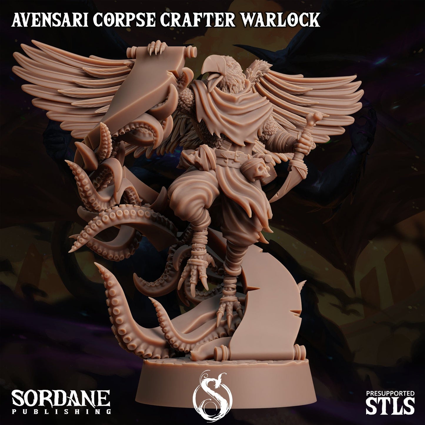 3D Printed Sordane Publishing Avensari Corpse Crafter Warlock Monster Mayhem II 28 32mm D&D - 3D Printing Boss 