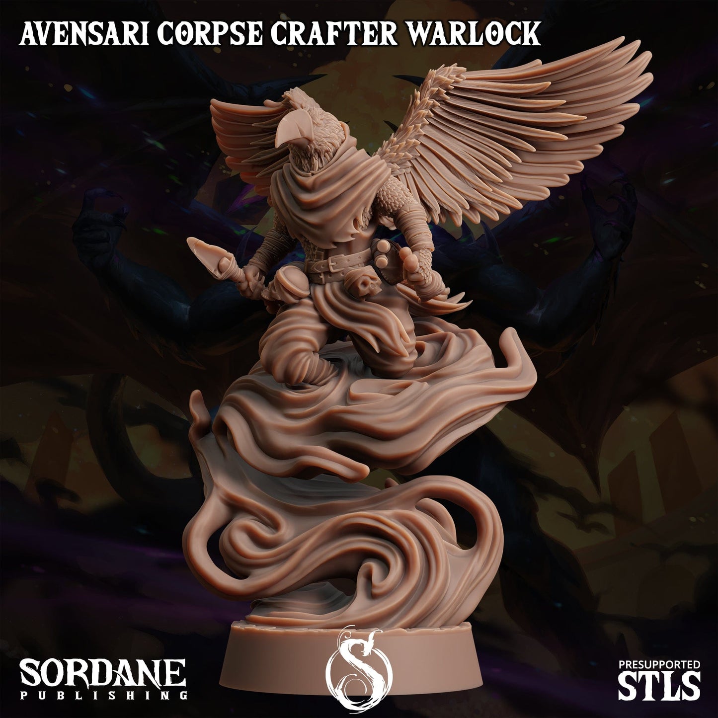 3D Printed Sordane Publishing Avensari Corpse Crafter Warlock Monster Mayhem II 28 32mm D&D - 3D Printing Boss 
