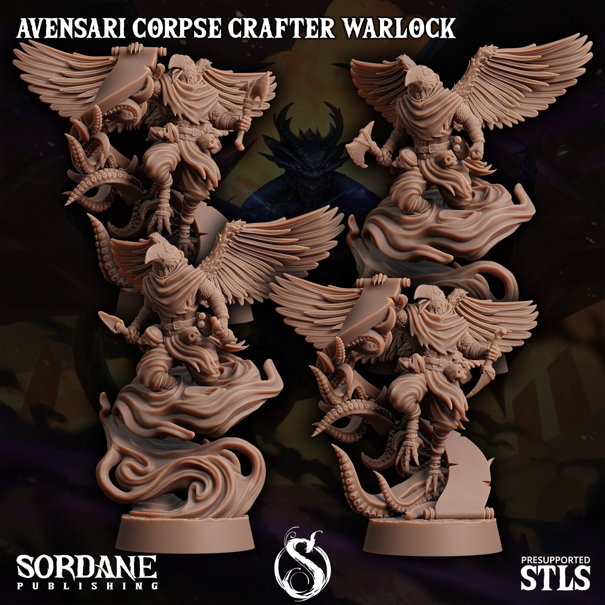 3D Printed Sordane Publishing Avensari Corpse Crafter Warlock Monster Mayhem II 28 32mm D&D - 3D Printing Boss 