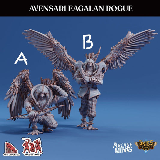 3D Printed Sordane Publishing Avensari Eagalan Rogue Mighty Skies A Sordane Stories Set 28 32mm D&D - 3D Printing Boss 