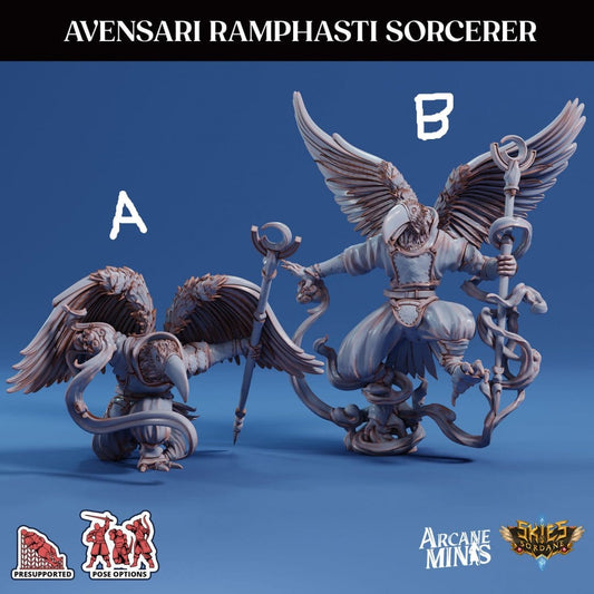3D Printed Sordane Publishing Avensari Ramphasti Sorcerer Mighty Skies A Sordane Stories Set 28 32mm D&D - 3D Printing Boss 