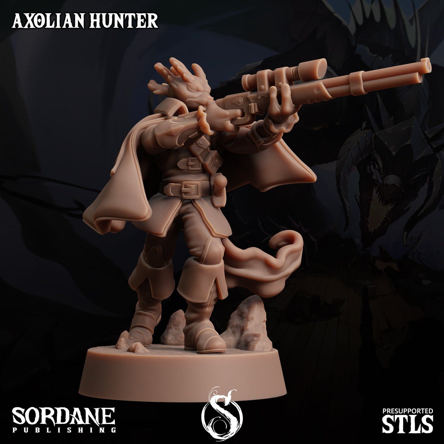 3D Printed Sordane Publishing Axolian Hunter 28 32mm D&D - 3D Printing Boss 