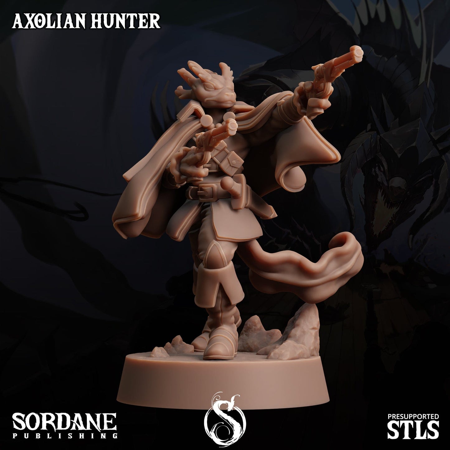 3D Printed Sordane Publishing Axolian Hunter 28 32mm D&D - 3D Printing Boss 
