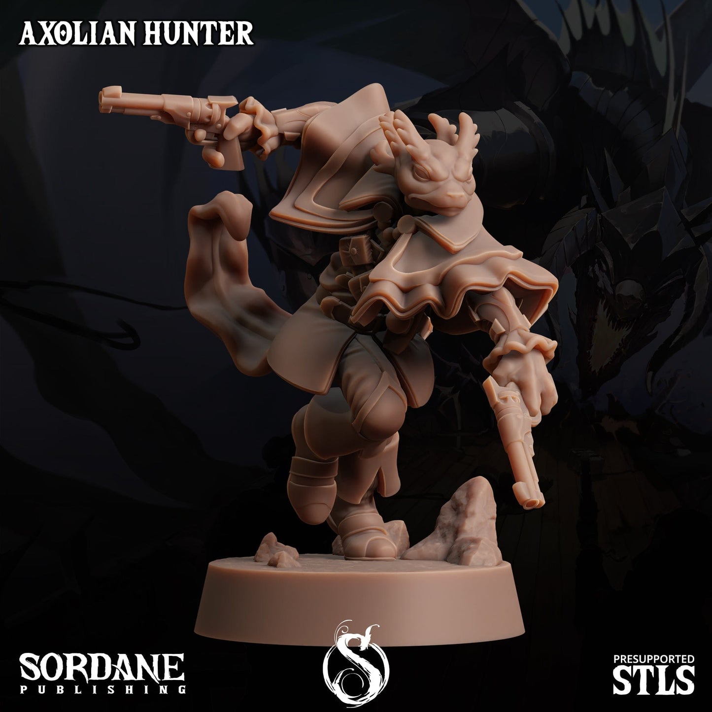 3D Printed Sordane Publishing Axolian Hunter 28 32mm D&D - 3D Printing Boss 