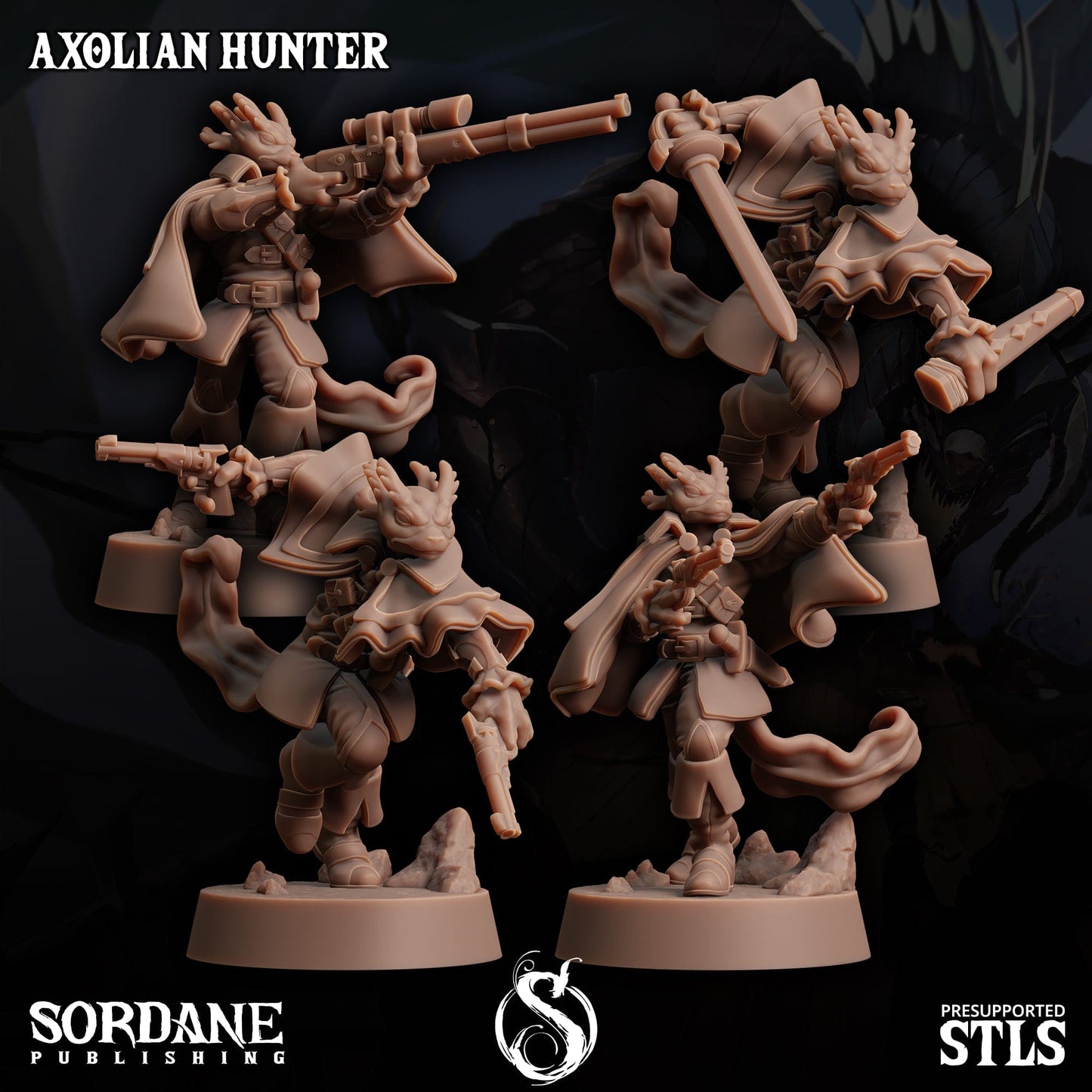 3D Printed Sordane Publishing Axolian Hunter 28 32mm D&D - 3D Printing Boss 