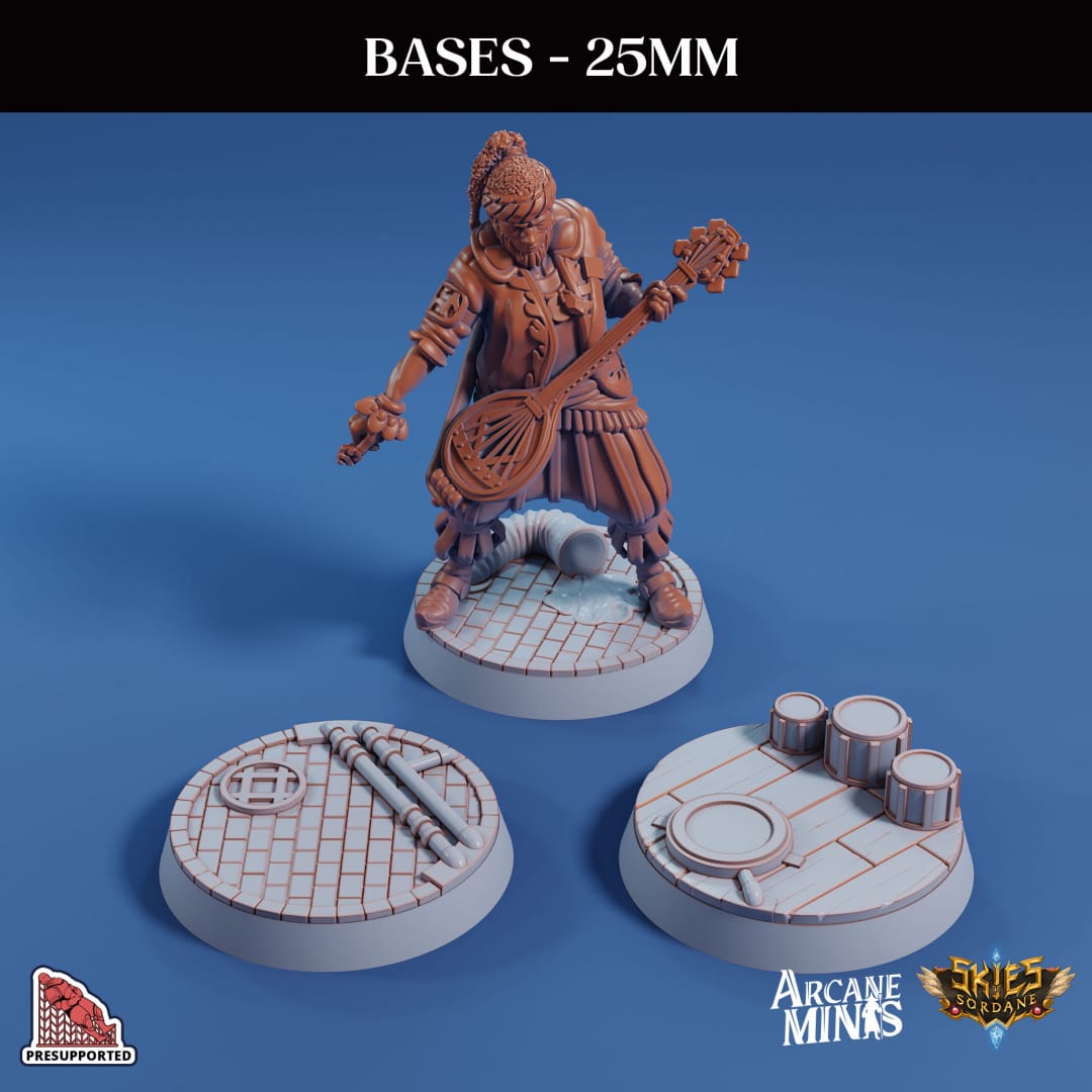 3D Printed Sordane Publishing Base Pack 1 Sordane Bases 28 32mm D&D - 3D Printing Boss 