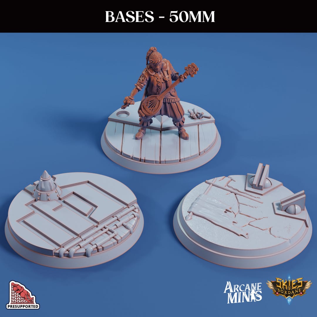 3D Printed Sordane Publishing Base Pack 1 Sordane Bases 28 32mm D&D - 3D Printing Boss 