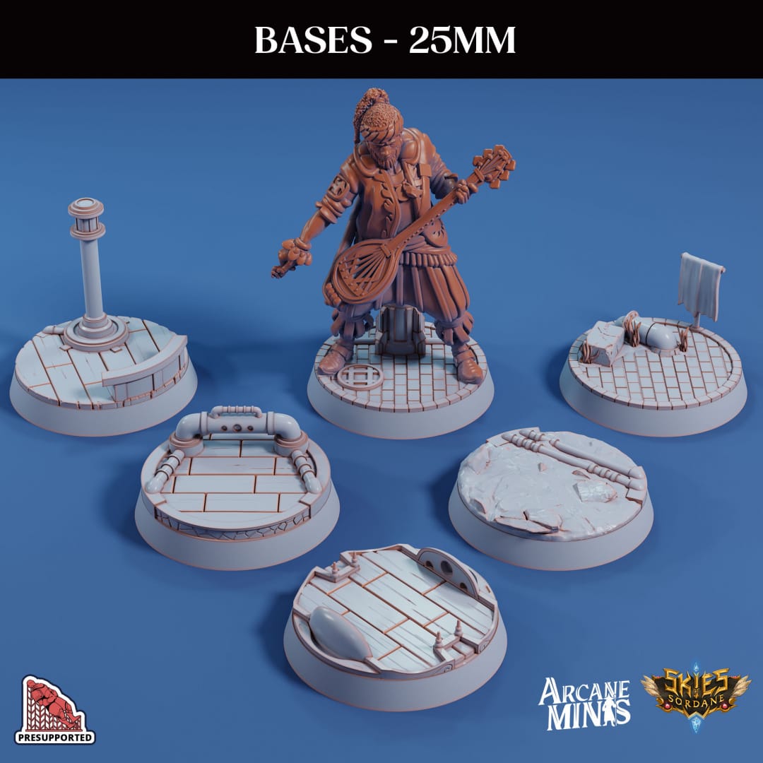 3D Printed Sordane Publishing Base Pack 2 Sordane Bases 28 32mm D&D - 3D Printing Boss 